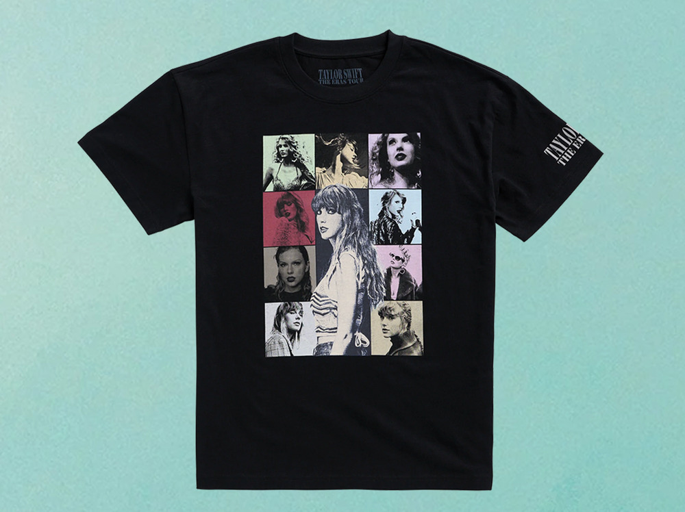 Taylor Swift Size L Tshirt Eras Tour US Dates Black Sealed Swiftie NWT